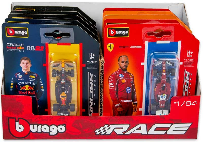 Burago 1:64 F1 Car 2025 Assorted Colours