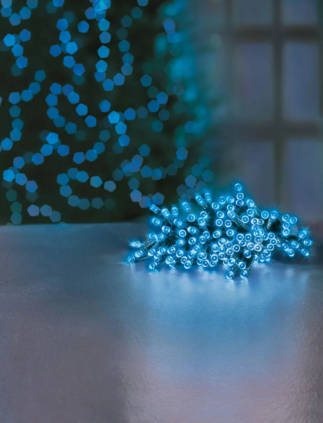 Premier 100 Battery Operated Time Lights 10m Lit Length Blue