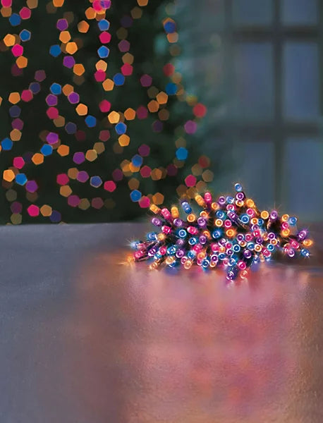 Premier 100 Battery Operated Time Lights 10m Lit Length Rainbow