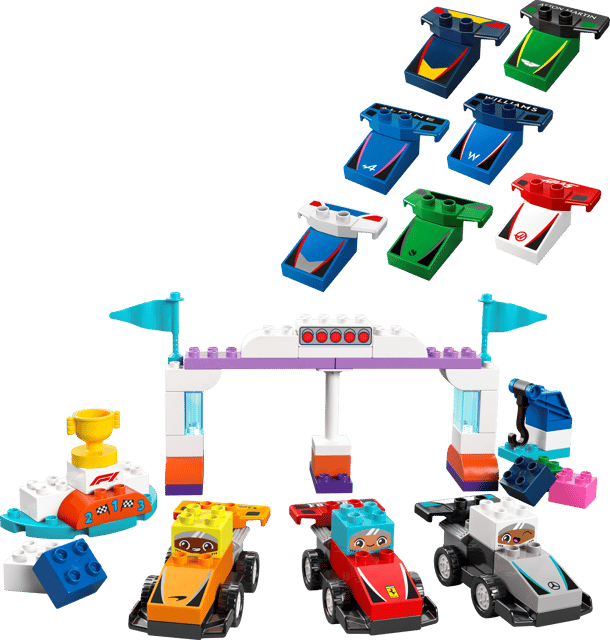 Lego Duplo F1 Team Race Cars & Drivers