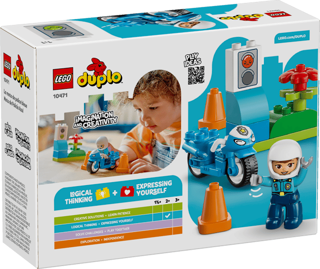 Lego Duplo Blue Police Motorcycle
