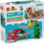 Lego Duplo Town Firetruck With Hose And Firefighter