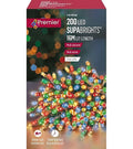 Premier 200 Multi-Action LED Clear Cable Superbrights With Timer Multi Coloured