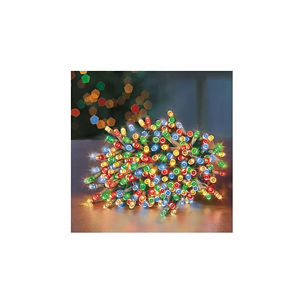 Premier 200 Multi-Action LED Clear Cable Superbrights With Timer Multi Coloured