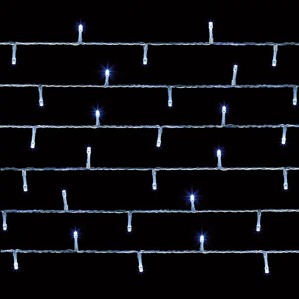 Premier 200 Multi-Action LED Clear Cable Superbrights With Timer White