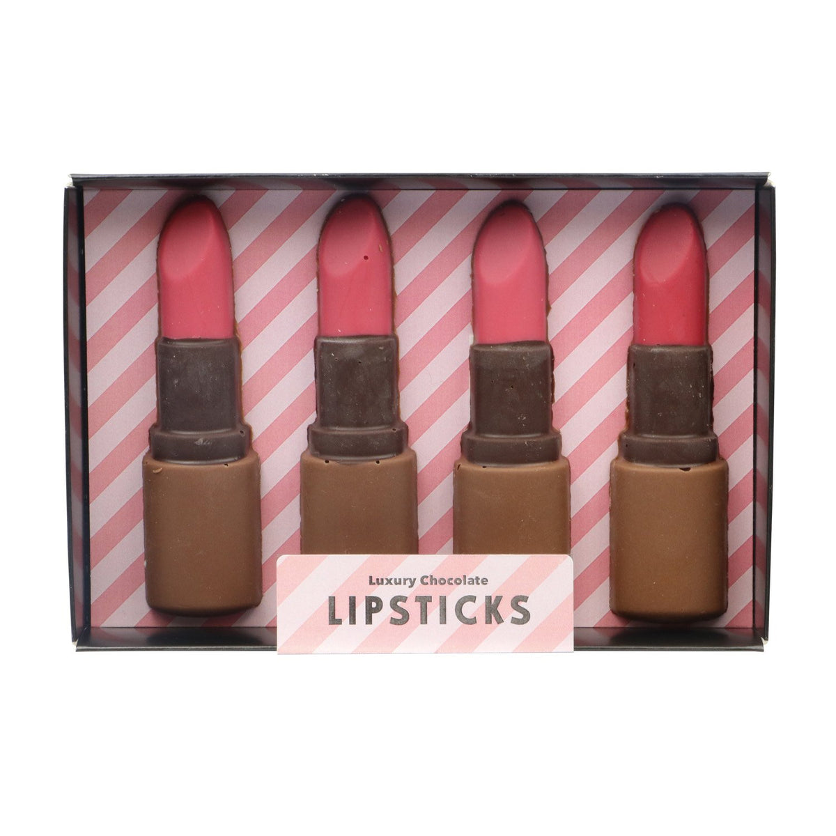 Decorated milk and white chocolate lipsticks in gift box 70g
