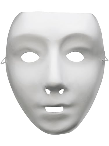 Halloween Plain White Robot Mask
