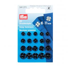 Prym Sew On Snap Fasteners Black