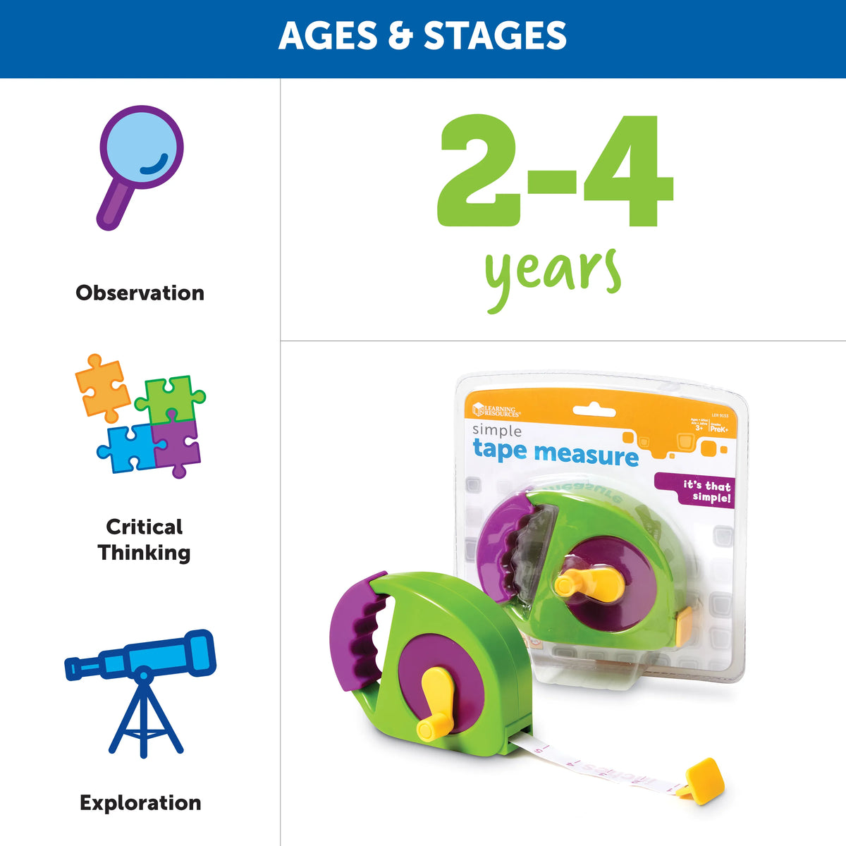 Learning Resources Simple Tape Measure