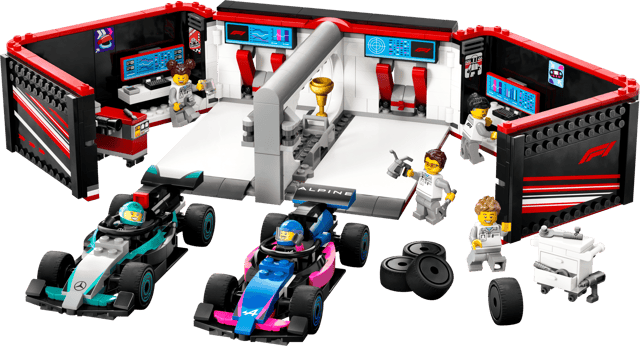 Lego City F1 Garage & Mercedes-AMG & Alpine Cars
