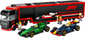 Lego City F1 Truck with RB20 & AMR24 F1 Cars