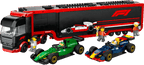 Lego City F1 Truck with RB20 & AMR24 F1 Cars