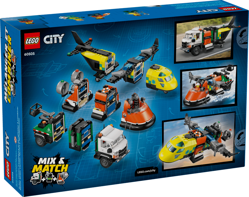 Lego City Airplane, Service, Truck & Hovercraft Remix