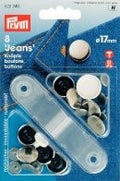 Prym Jeans Buttons Smooth Silver 17mm