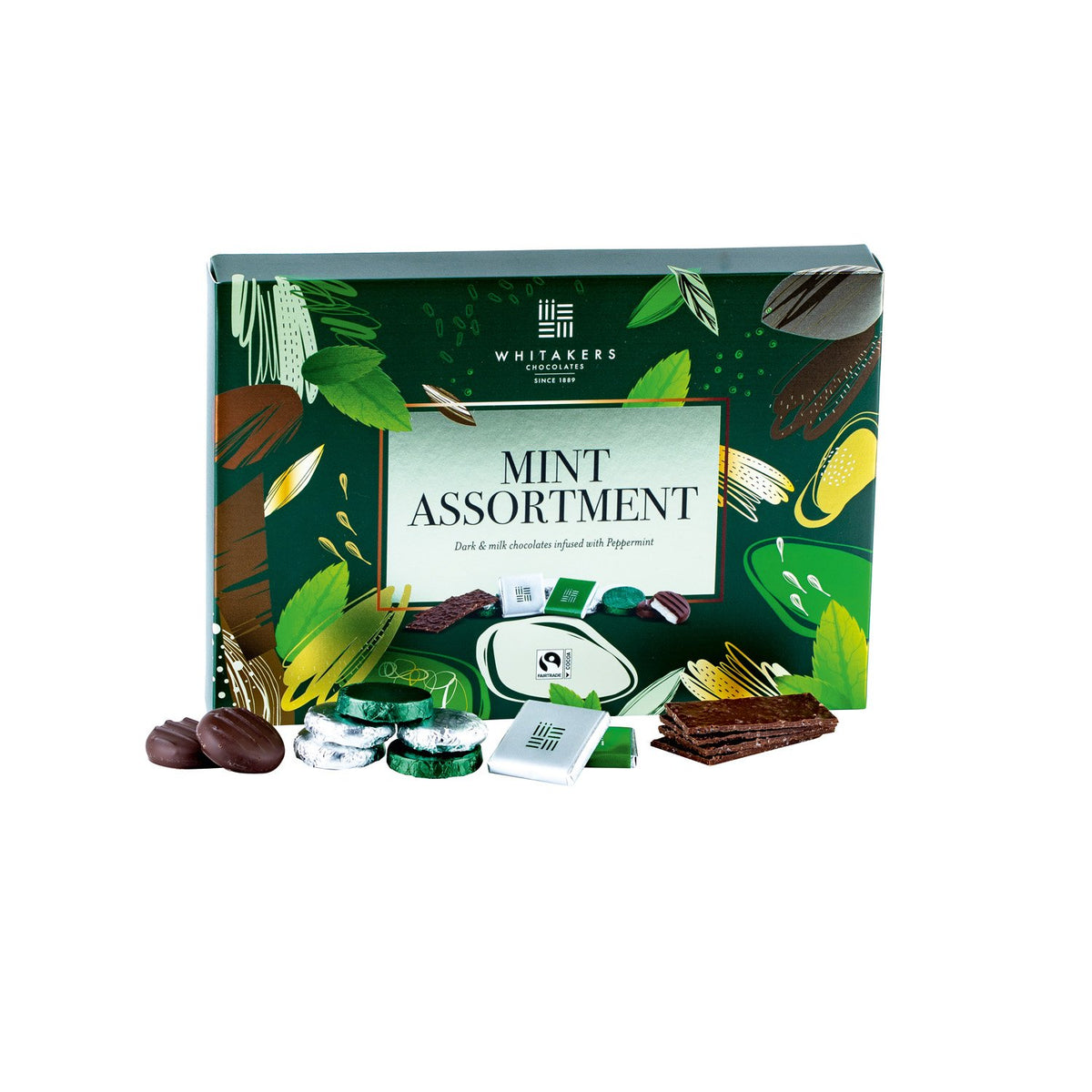 Whitakers Dark & Milk Chocolate Mint Assortment 165g