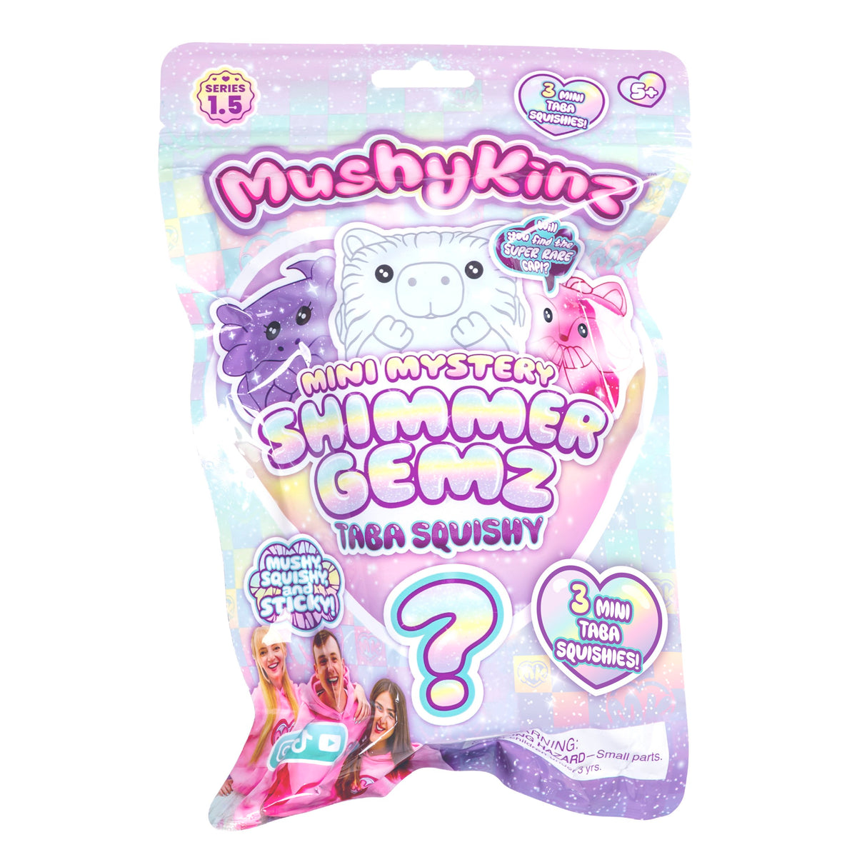 MUSHYKINZ- SHIMMER GEMZ TABA SQUISHY 3 PK