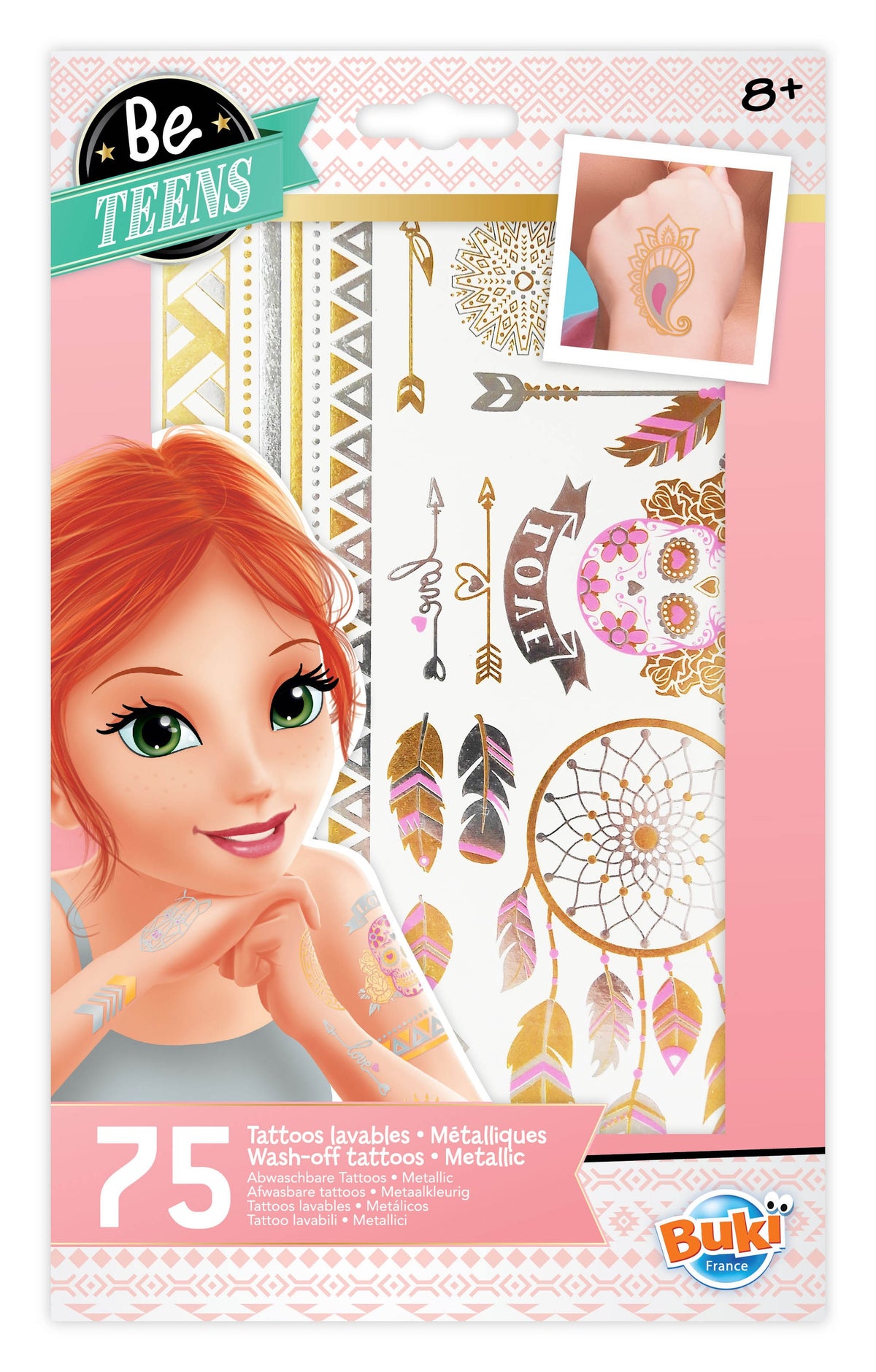 75 Wash Off Tattoos Metallic