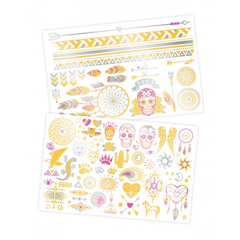 75 Wash Off Tattoos Metallic