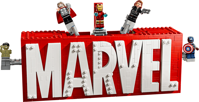 Lego Marvel Logo And Minifigures