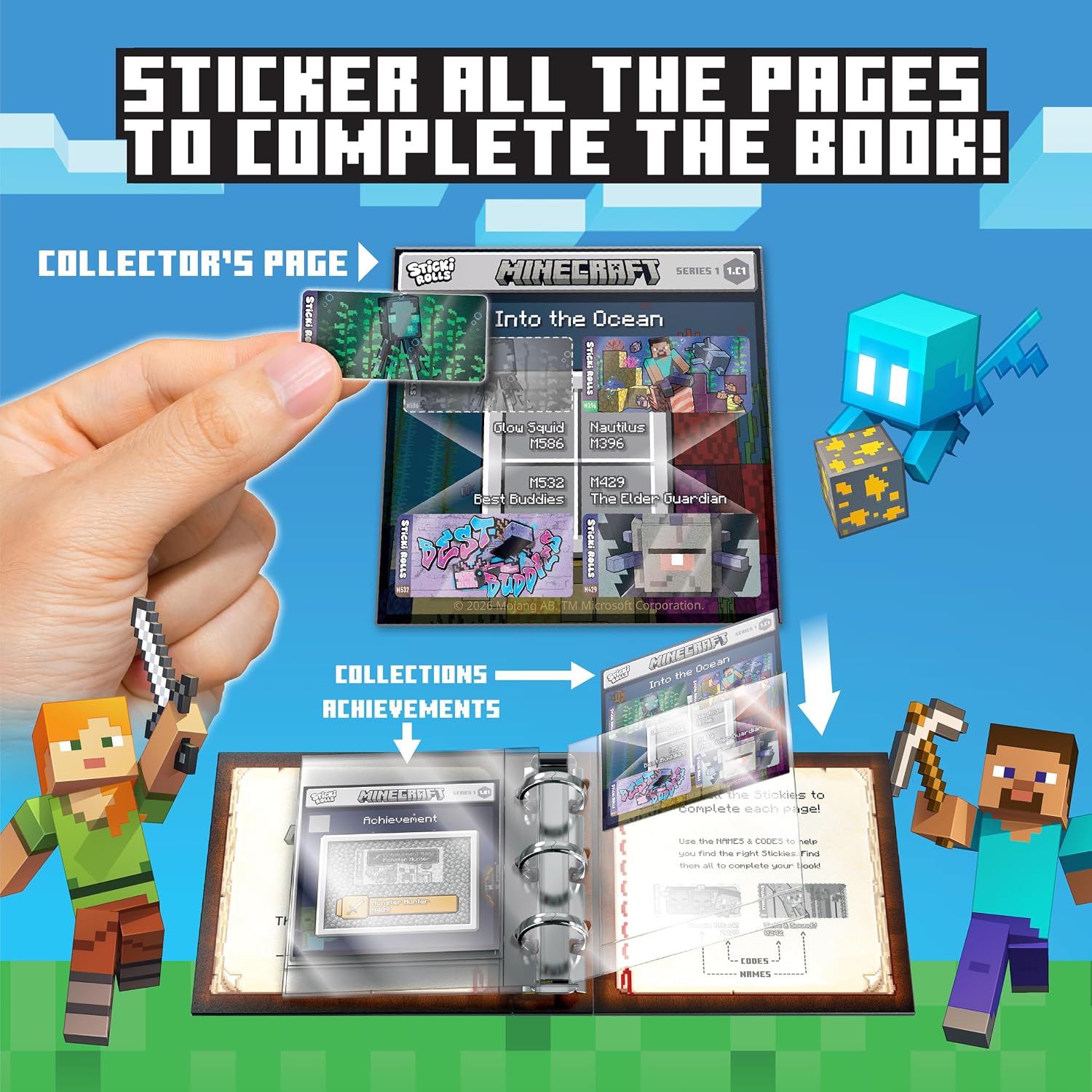 STICKI ROLLS MINECRAFT COLLECTORS BOOK