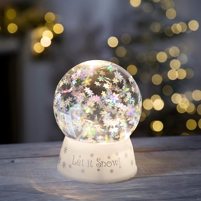 Premier 15cm Snowflake Spinner Globe