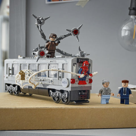 Lego Marvel Spiderman vs Doc Ock Subway Train Scene