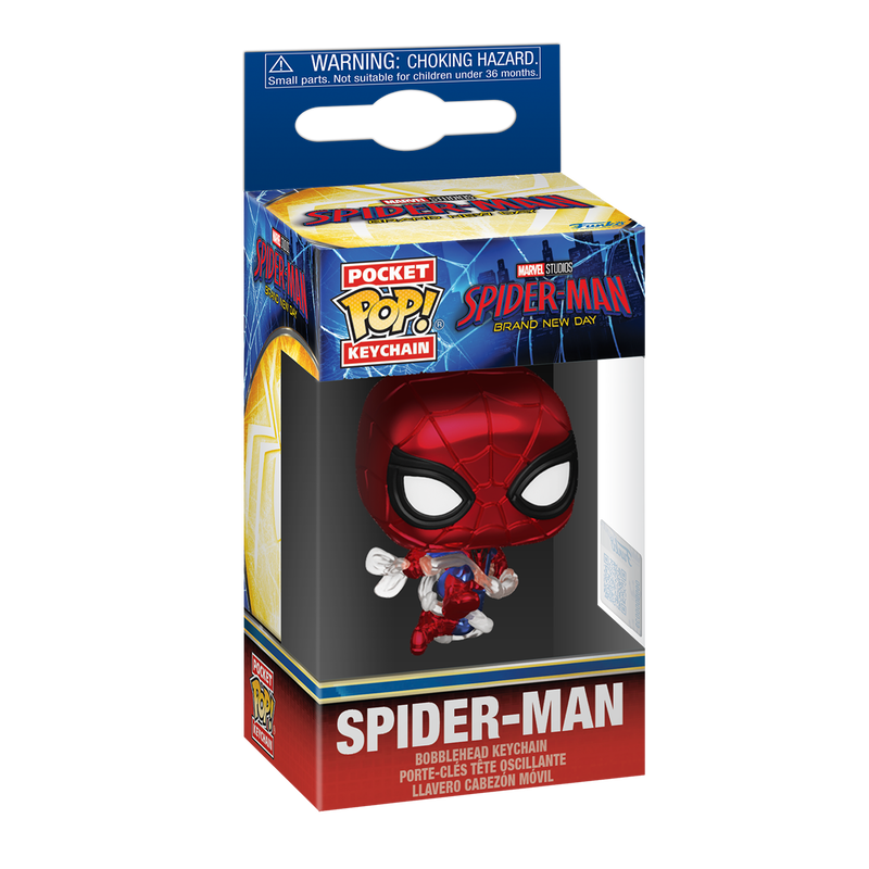 Funko POP! Keychain: Spider-Man Brand New Day Spider-Man (Metallic)