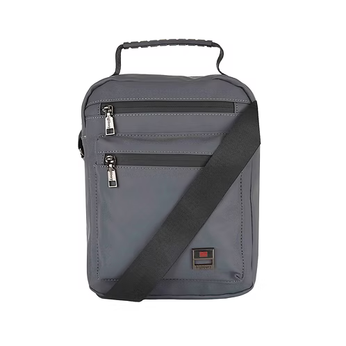Highbury Mens Cross Body Bag in Grey