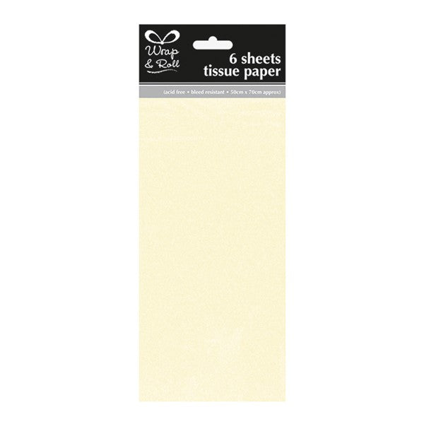 6 Sheet Tissue Paper - Cream