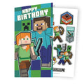 Minecraft Happy Birthday Sticker Card