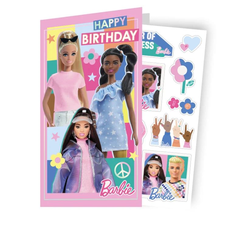 Barbie Happy Birthday Sticker Card