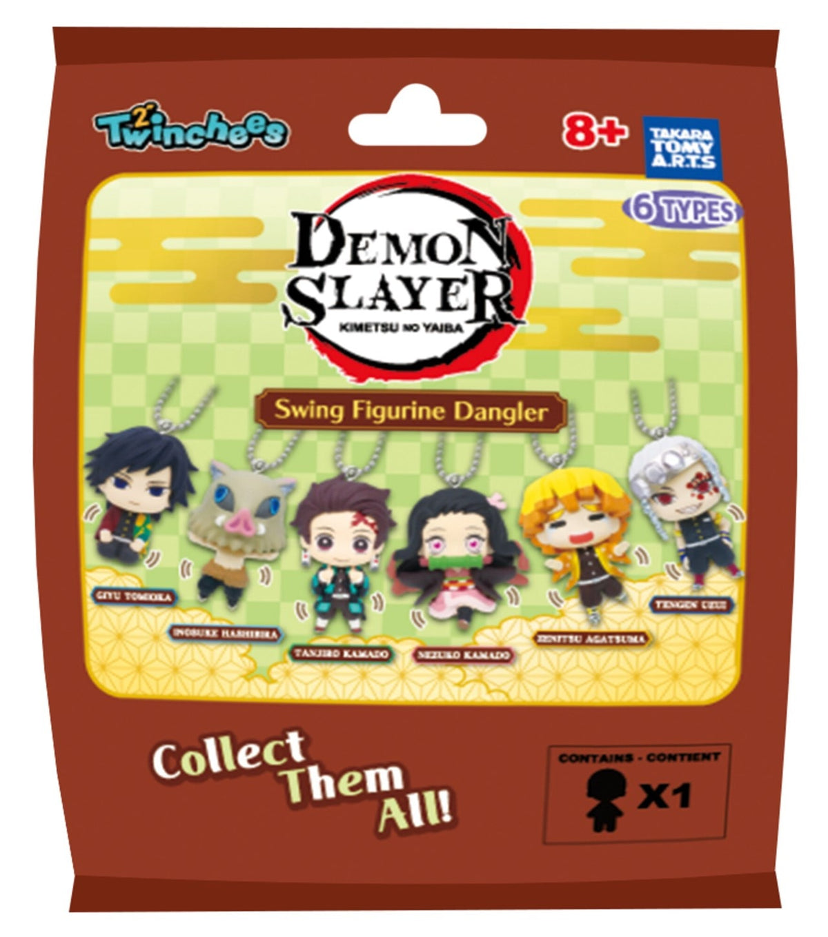 Twinchees Demon Slayer Kimetsu No Yaiba Swing Figurine Dangler