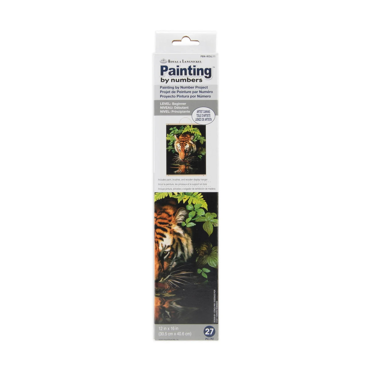Paint By Numbers Thirsty Tiger Canvas