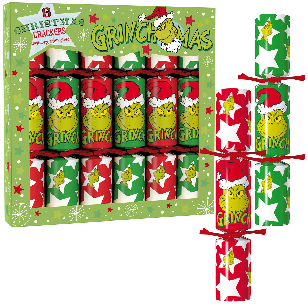 Grinch Xmas cracker 6x12"