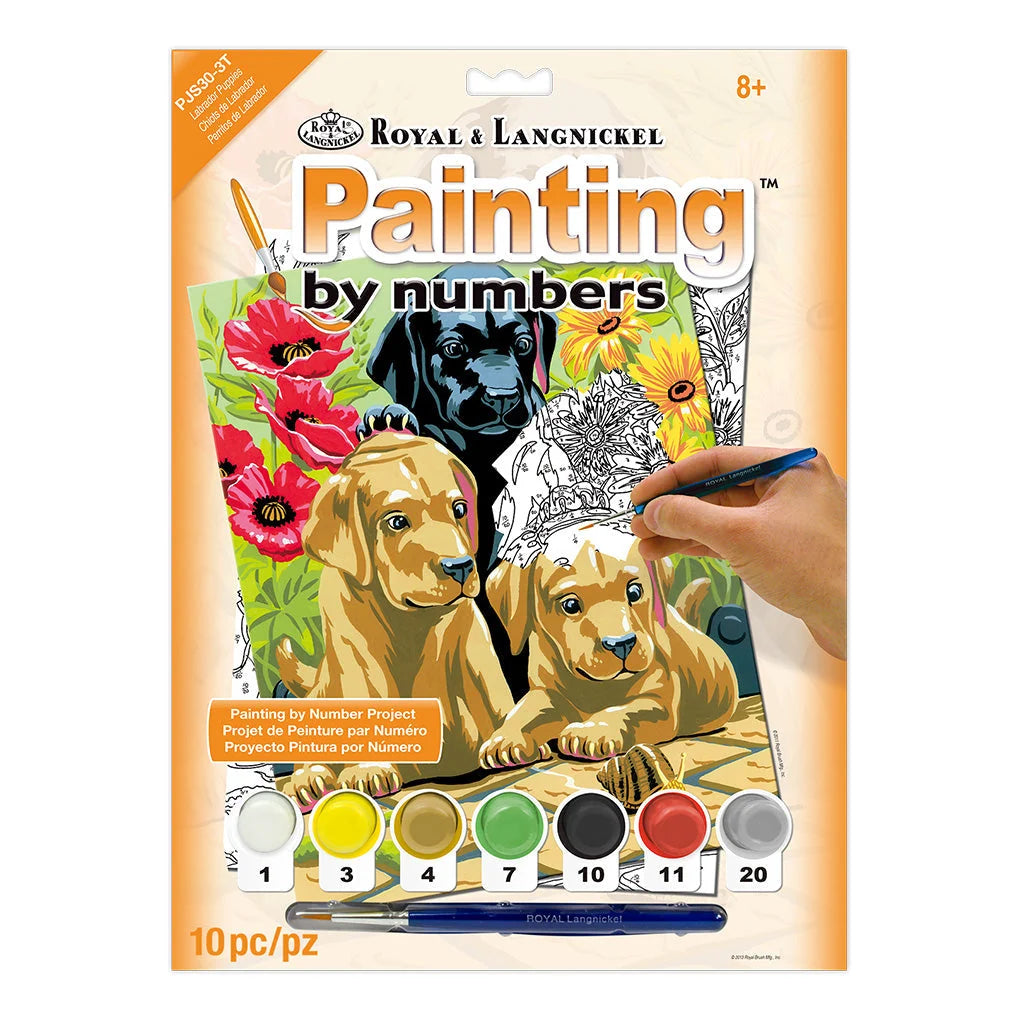 Paint By Numbers Labrador Puppies