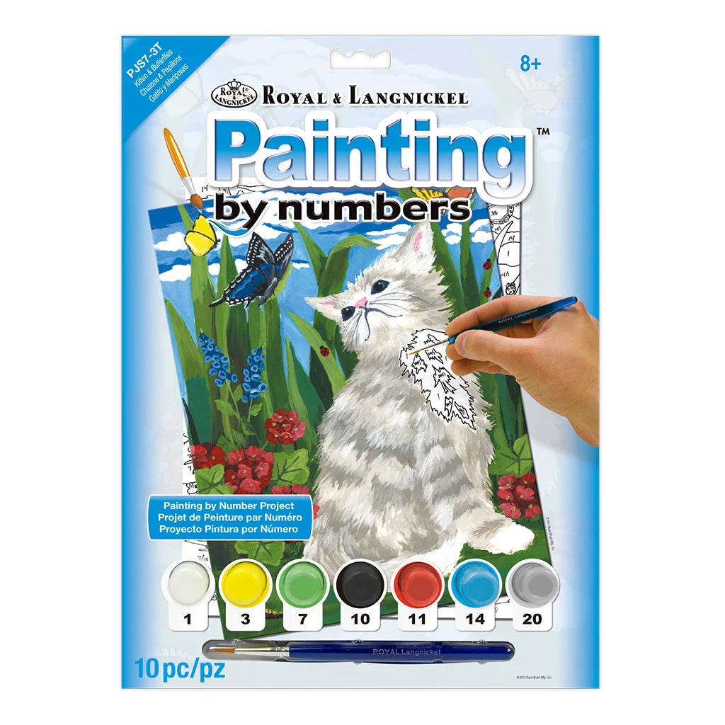 Paint By Numbers Kitten & Butterfly
