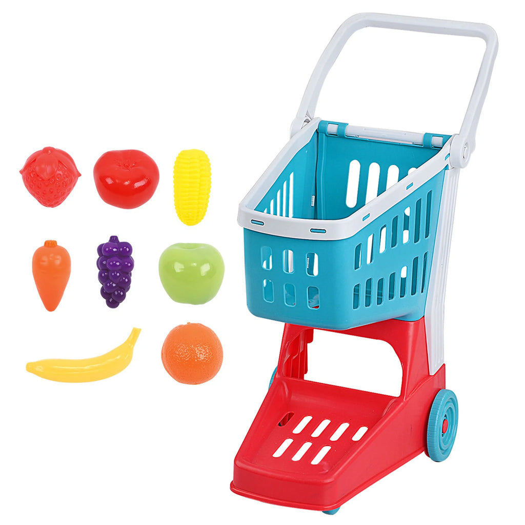 Playgo Supermarket Push Trolley 9pcs