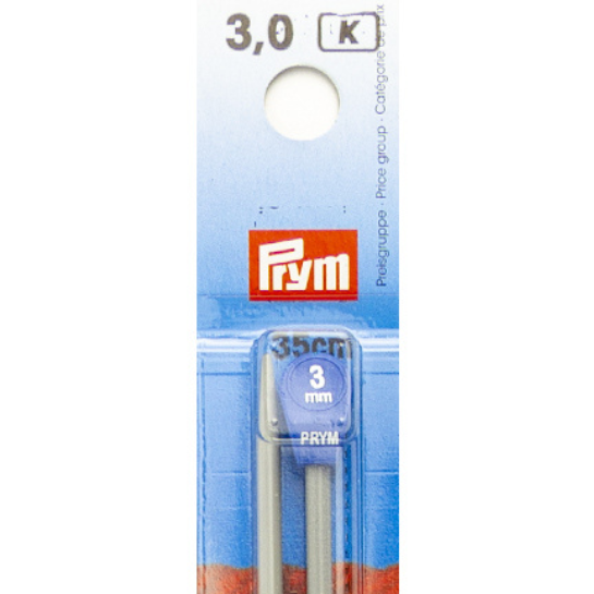 Prym Single-Pointed Knitting Pins - 3.00mm