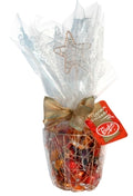 Gold wire Tinny basket of toffees and chocolates 200g
