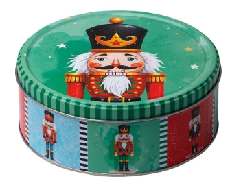 Nutcracker tin of cookies in assorted designs 150g
