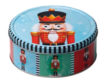 Nutcracker tin of cookies in assorted designs 150g