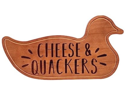 Wooden Charcuterie Board - Cheese & Quackers