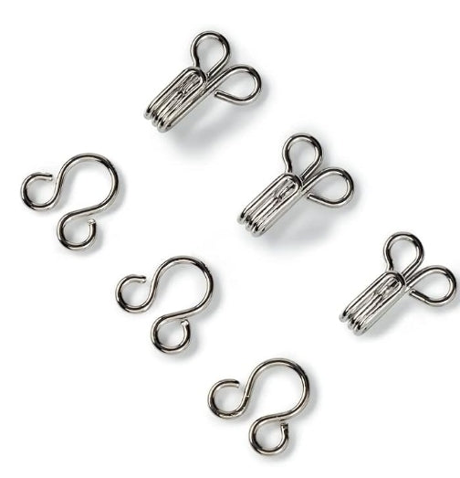 Prym Brass Hooks And Eyes Silver