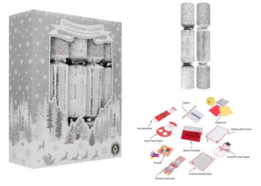 10 x 12" Family Silver Snowflake Crackers