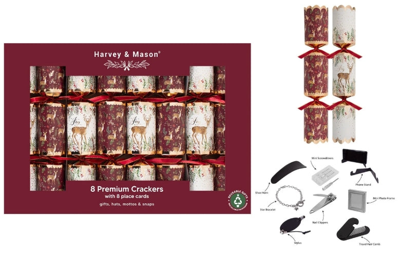 8 x 12.5" Premium Burgandy Deer Crackers