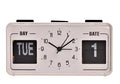 Hometime White & Black Calendar Alarm Clock