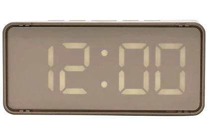 LED White Digital Alarm Clock