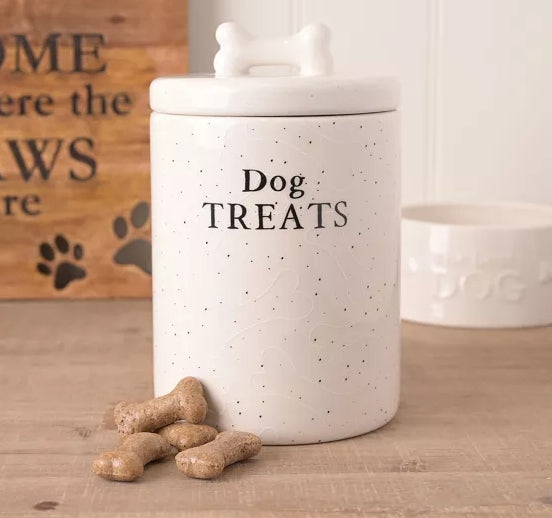 Best of Breed Paw Prints Treat Jar Dog