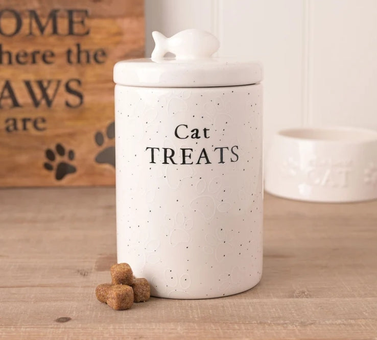 Best of Breed Paw Prints Treat Jar Cat
