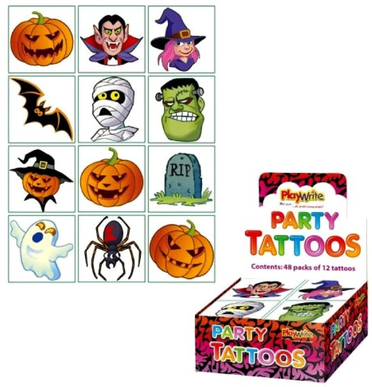 Party Tattoos Halloween 12pc